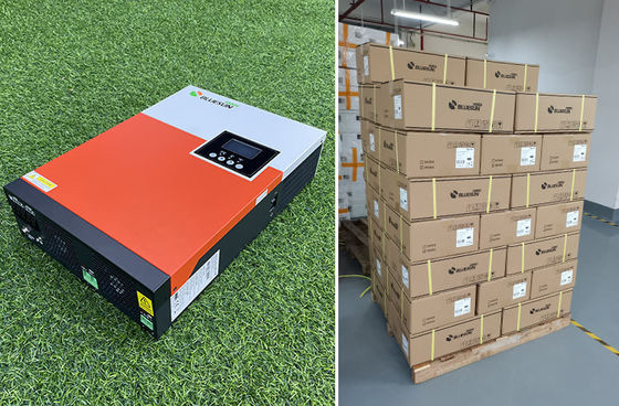 होम ऑफ ग्रिड पॉलीक्रिस्टलीय सौर पैनल इन्वर्टर के साथ 5.5KW नारंगी के साथ