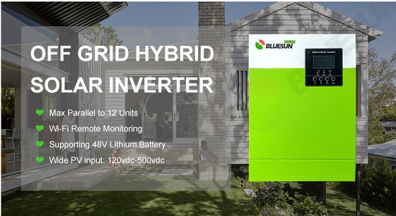 होम उपयोग 5.5KW ऑफ ग्रिड सौर प्रणाली 220/230V सौर इन्वर्टर हरे रंग के साथ