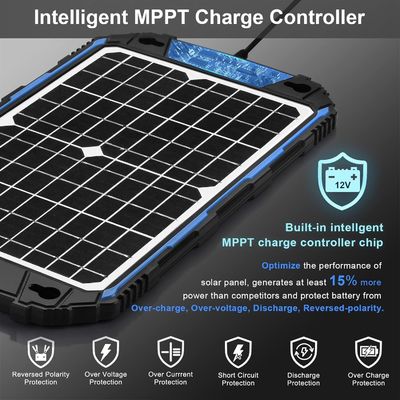 12W 12V सौर पैनल ट्रिपल चार्जर सौर ऊर्जा संचालित बैटरी रखरखाव MPPT