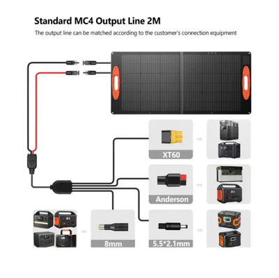 OEM 100w फोल्डिंग सोलर पैनल किट इलेक्ट्रिक जनरेटर IP68