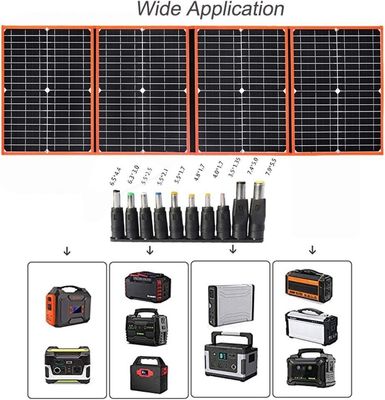 80W पोर्टेबल सोलर पैनल फोल्डेबल बैकपैकिंग आउटडोर के लिए हल्के चार्जर