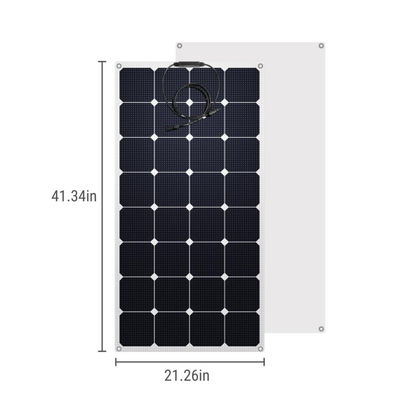 मोनोक्रिस्टलीय अर्ध लचीला सौर पैनल मॉड्यूल 100W 12 वोल्ट OEM