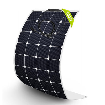 मोनोक्रिस्टलीय अर्ध लचीला सौर पैनल मॉड्यूल 100W 12 वोल्ट OEM