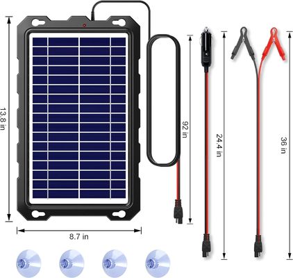 7.5W पोर्टेबल आरवी सौर बैटरी चार्जर सौर कार बैटरी रखरखाव 12V