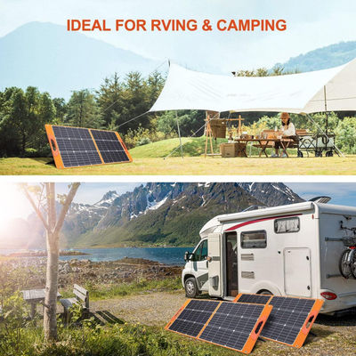 कैम्पिंग हाइकिंग के लिए फोल्डेबल 100W RV ऑफ ग्रिड सोलर सिस्टम पैकेज