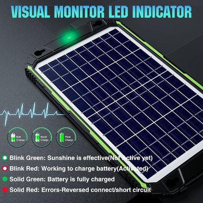 10W 12V वाटरप्रूफ सोलर बैटरी चार्जर कार नाव समुद्री RV के लिए रखरखाव