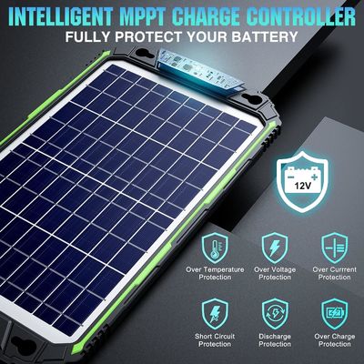 10W 12V वाटरप्रूफ सोलर बैटरी चार्जर कार नाव समुद्री RV के लिए रखरखाव