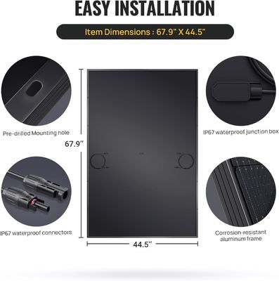 400W 10BB हल्के कठोर सौर पैनल मोनो सौर मॉड्यूल OEM