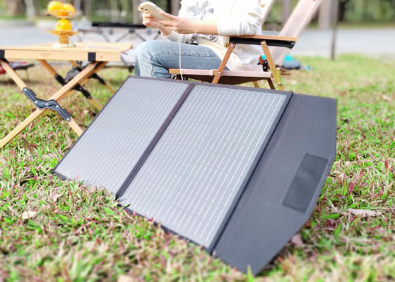 FT160 पोर्टेबल फ्लेक्सिबल सोलर सेल चार्जर सिस्टम 160W 18V काले ABS के साथ
