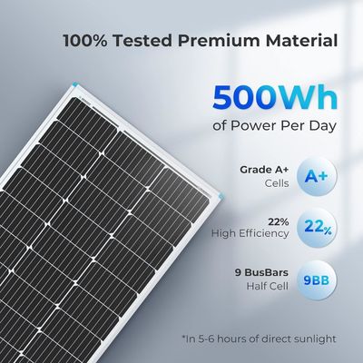 पीवी मोनोक्रिस्टलाइन बालकनी सौर पैनल 100 वाट 12V OEM
