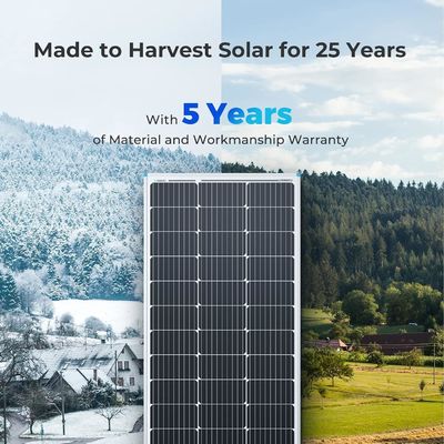 पीवी मोनोक्रिस्टलाइन बालकनी सौर पैनल 100 वाट 12V OEM