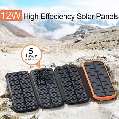 OEM 12V पोर्टेबल सोलर पैनल सोलर पावरबैंक चार्जर 27000mAh