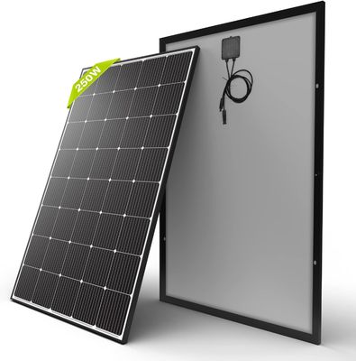 250W 15V मोनोक्रिस्टलाइन स्लोअर पैनल पीवी मॉड्यूल ऑफ ग्रिड हल्के
