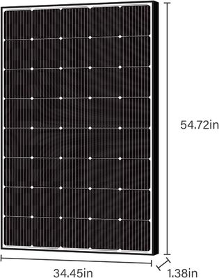 250W 15V मोनोक्रिस्टलाइन स्लोअर पैनल पीवी मॉड्यूल ऑफ ग्रिड हल्के