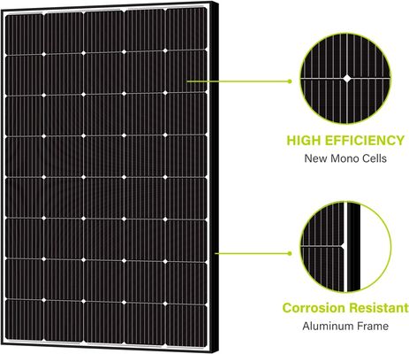 250W 15V मोनोक्रिस्टलाइन स्लोअर पैनल पीवी मॉड्यूल ऑफ ग्रिड हल्के