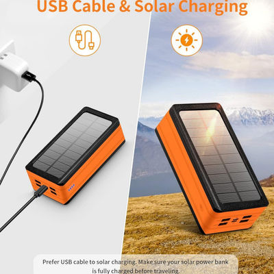 वायरलेस पोर्टेबल सोलर बैटरी बैंक फोन चार्जर 50000mAh पावर