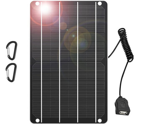 यूएसबी सिलिकॉन मोनोक्रिस्टलाइन पोर्टेबल सौर चार्जर पैनल आपातकालीन 5V