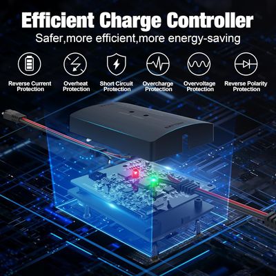 25W सौर बैटरी ट्रिकल चार्जर रखरखाव 12V कार मोटरसाइकिल के लिए