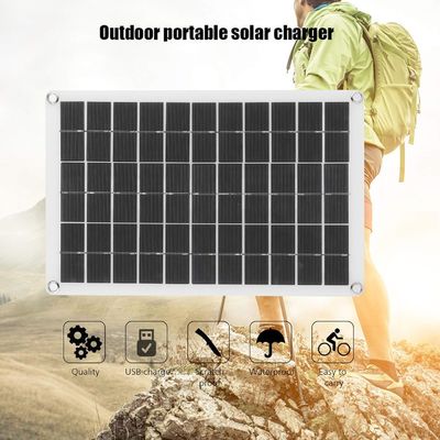 हल्के पोर्टेबल सौर पैनल मोनोक्रिस्टलीय सेल 100W 12/24V यूएसबी आउटपुट