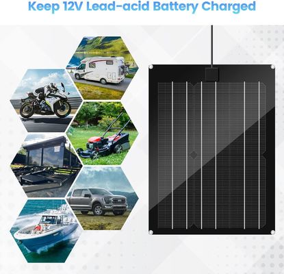 ट्रिकल सौर कार बैटरी रखरखाव चार्जर RV के लिए 15W 12V