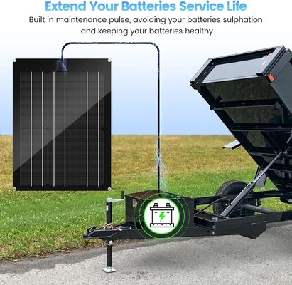 ट्रिकल सौर कार बैटरी रखरखाव चार्जर RV के लिए 15W 12V
