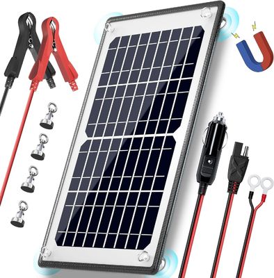 10W 12V चुंबकीय सौर बैटरी चार्जर ट्रिकल रखरखाव पानी प्रतिरोधी नाव के लिए