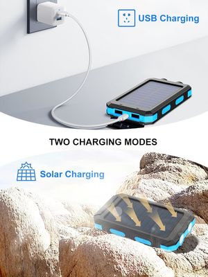 38800mAh सौर ऊर्जा यूएसबी पावर बैंक आउटडोर कैम्पिंग के लिए जलरोधक