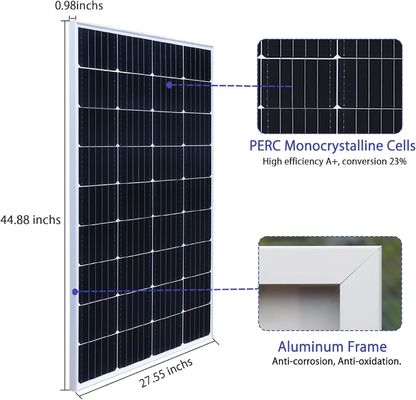 12V 24V मोनो पीवी कठोर सौर पैनल मॉड्यूल 300W 150W पावर